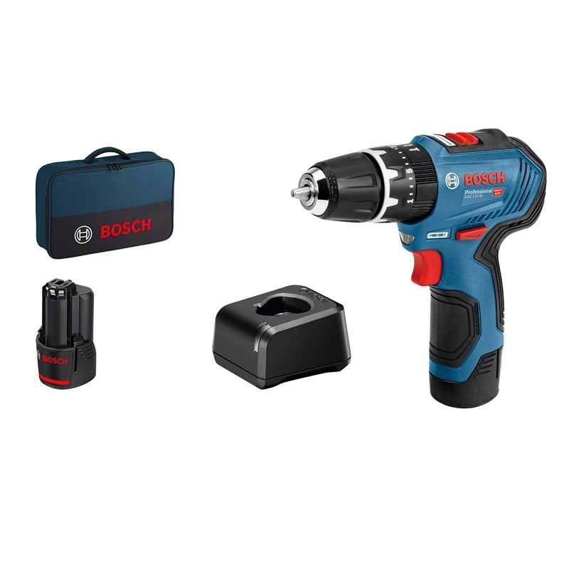 Bosch Professional Perceuse visseuse à batterie 12V 2x2.0Ah Li-Ion 18/30Nm GSR 12V-30 Bosch Professional Kobleo