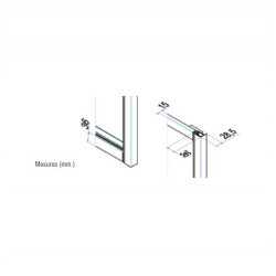 Samo Porte de douche pliante 85 89 cm profilés blanc verre transparent CIAO Kobleo