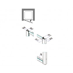 Samo Porte de douche pivotante 77 85 cm Profilés blanc verre transparent AM Kobleo