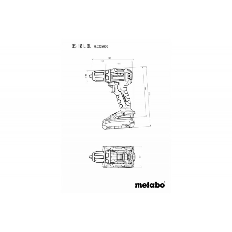 Metabo Perceuse-visseuse sans fil 18 V 2x40 Ah LiHD 60 Nm avec coffret BS 18 Metabo Kobleo Metabo Perceuse-visseuse sans fil 18 V 2x40 Ah LiHD 60 Nm avec coffret BS 18 Metabo Kobleo