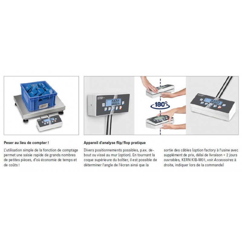 Kern sohn Balance plateforme industrielle EOC60K-3L 30/60Kg 300x300x110mm Kern Kobleo Kern sohn Balance plateforme industrielle EOC60K-3L 30/60Kg 300x300x110mm Kern Kobleo