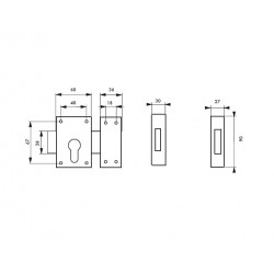 Thirard Boîtier à cylindre profilé inox Kobleo Thirard Boîtier à cylindre profilé inox Kobleo