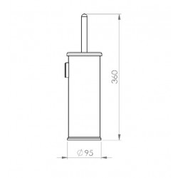 Akw Brosse de toilette murale en inox avec accroche murale Accessibilité  Akw Kobleo