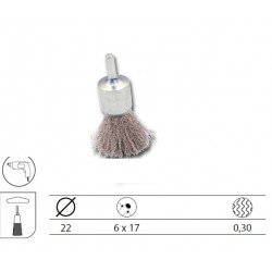 Leman Brosse Pinceau D.22 / Tige de 6 Fil 0.30 Inox Kobleo