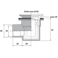 Nicoll Bonde siphoïde équerre PVC Kobleo