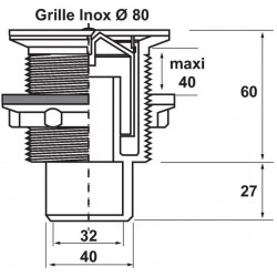 Nicoll Bonde siphoïde droite PVC Kobleo