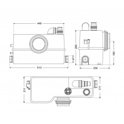 Aquamatix Broyeur Forte 3 moteur amovible 800W Aquamatix Kobleo
