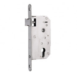 Thirard Boîtier serrure tout inox Droite Axe à 50 mm pour cylindre 2 tours Kobleo