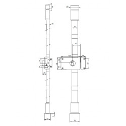 Thirard Boîtier de serrure Blanc à fouillot 140 x 88 mm Droite HORGA Kobleo