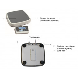 Kern sohn Pèse-personne MPC 250K100M portée max 250kg plateau 365x370x80mm Kern Kobleo