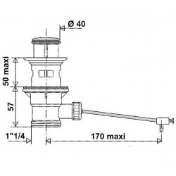 Sider Bonde PVC vissante sans tirette Kobleo