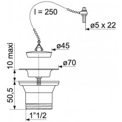 Valentin Bonde à bouchon plastique diamètre 50 mm Kobleo