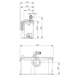 SFA Broyeur WC 1100W 35°C SANIBESTPRO Kobleo