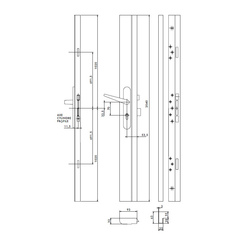 Thirard Boîtier Serrure réversible gâche standard porte Haut 2250mm maxi Blanc Kobleo Thirard Boîtier Serrure réversible gâche standard porte Haut 2250mm maxi Blanc Kobleo