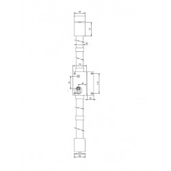 Thirard Boîtier de serrure TARGA CP Or à fouillot 75 x 130 mm Gauche Kobleo