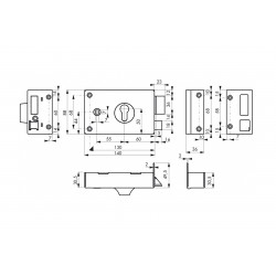 Thirard Boîtier CP à fouillot 140 x 88 mm droite 85110 Thirard Kobleo