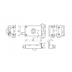 Thirard Boîtier CP à tirage 140 x 88 mm droite 86010 Thirard Kobleo