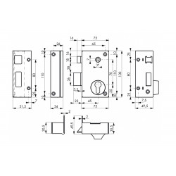 Thirard Boîtier CP à fouillot 75 x 130 mm gauche 88120 Thirard Kobleo