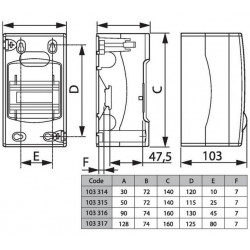 Legrand Coffret cache-bornes 1 module largeur 30 mm Kobleo Legrand Coffret cache-bornes 1 module largeur 30 mm Kobleo
