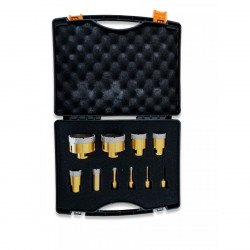 Edma Coffret 10 trépans diamantés meuleuse Diam 6 8 10 12 28 35 40 45 65 68 Edma Kobleo