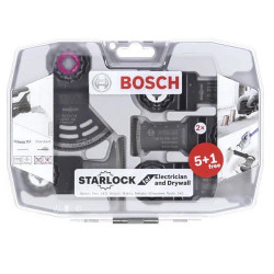 Bosch Coffret 6 lames Starlock spécial électricien et plaquiste outils multi Kobleo Bosch Coffret 6 lames Starlock spécial électricien et plaquiste outils multi Kobleo