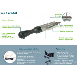 Lacme Coffret Clé à rochet pneumatique 1/2 70Nm avec douilles et rallonge Kobleo