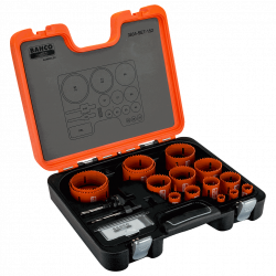 Bahco Coffret de scies trépans bimétal Sandflex 16 à 83 mm 18 pcs 3834-SET-1 Bahco Kobleo