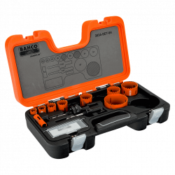 Bahco Coffret de scies trépans bimétal Sandflex 16 à 67 mm 11 pcs 3834-SET-9 Bahco Kobleo Bahco Coffret de scies trépans bimétal Sandflex 16 à 67 mm 11 pcs 3834-SET-9 Bahco Kobleo