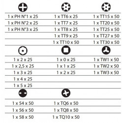 Leman Coffret de 30 Embouts de Vissage Lt25 Et 50mm Kobleo