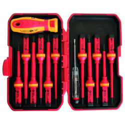 Leman Coffret de 12 Embouts isolées spécial électricien Kobleo Leman Coffret de 12 Embouts isolées spécial électricien Kobleo