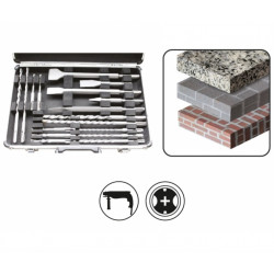 Leman Coffret 17 Pcs Forets Et Burins Beton Sds+ Leman Kobleo