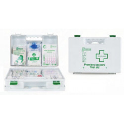 Esculape Coffret de secours multi-activités en Abs blanc 8 à 20 personnes ASEP  Kobleo