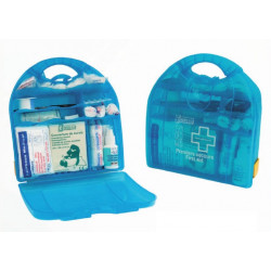 Esculape Coffret de secours spécial bureaux en polypro bleu translucide PRIMA M Kobleo