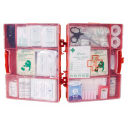 Esculape Coffret de secours en polypro rouge 30 personnes ASEP GROS CHANTIERS Kobleo