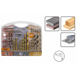 Leman Coffret 31 pièces de forets bois / béton / métal 808.000.31 Leman Kobleo