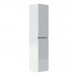 Allibert Colonne 40cm blanc brillant laqué 2 portes 2 étagères amovibles 1 étag Kobleo