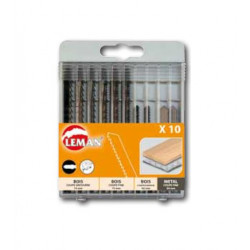 Leman Coffret 10 Lame de scie Sauteuse B&D 8 Bois 2 Metal Leman Kobleo