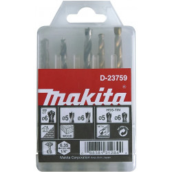 Makita Coffret 5 forets hexagonaux 1/4 D-23759 Makita Kobleo