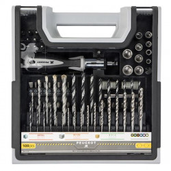 Peugeot Coffret 108 pièces perçage-vissage usage courant Kobleo Peugeot Coffret 108 pièces perçage-vissage usage courant Kobleo