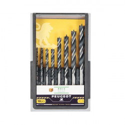 Peugeot Coffret de 10 forets bois 3 pointes Diam 3-10 mm Kobleo