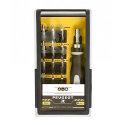 Peugeot Coffret 16 mini embouts de vissage Long. 25mm usage intensif Kobleo