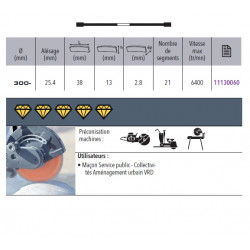 Sidamo Disque Diamant Ultra Tt D. 300 X 25,4 X H 13 Sidamo Kobleo