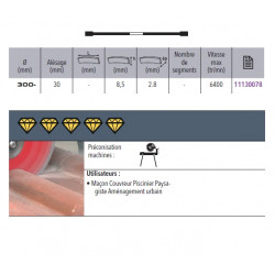 Sidamo Disque Diamant Ultra Speed D. 350 X 30-25,4 X H 8,5 Sidamo Kobleo