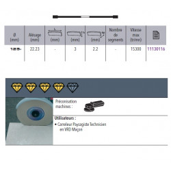 Sidamo Disque diamant Surf N' Cut D125x22,23xHt3mm Sidamo Kobleo Sidamo Disque diamant Surf N' Cut D125x22,23xHt3mm Sidamo Kobleo