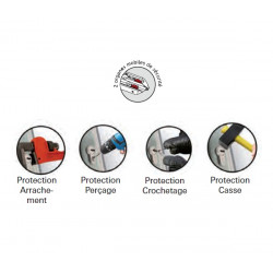 Thirard Cylindre profilé 33 x 63 mm Nickel velours avec 4 clés Atlantic M Kobleo