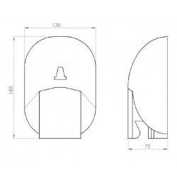 Akw Distributeur de savon en plastique ABS 400ml Accessibilité PMR Akw Kobleo