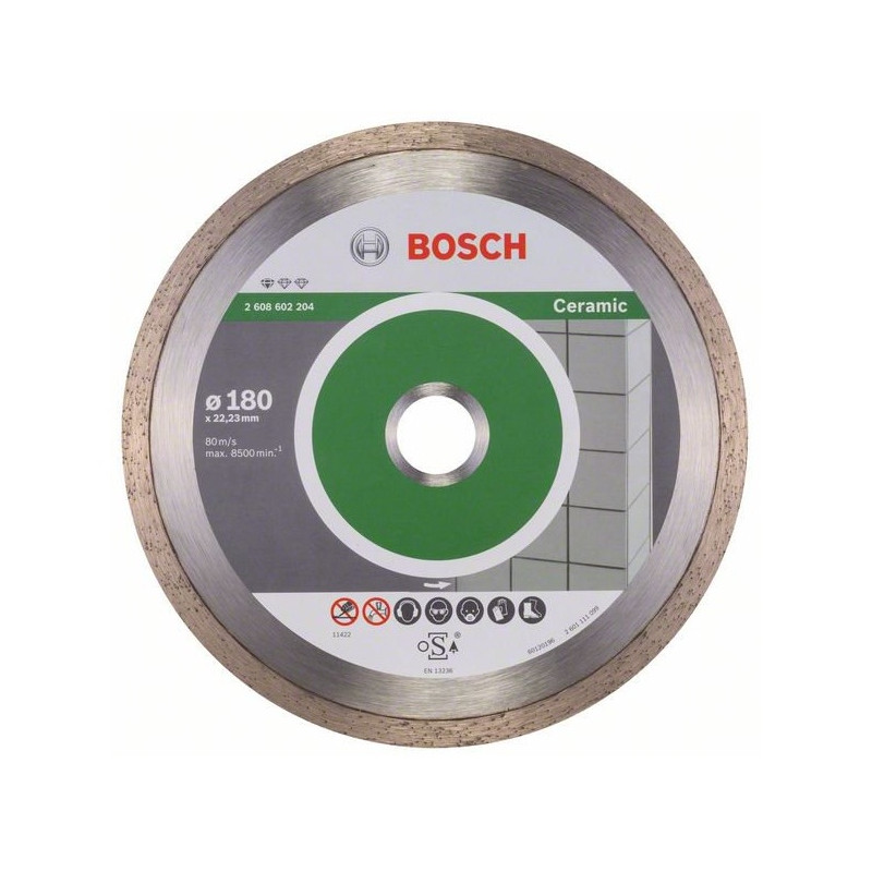 Bosch Disque à tronçonner diamanté Standard for Ceramic D. 180 x 22,23 mm Kobleo