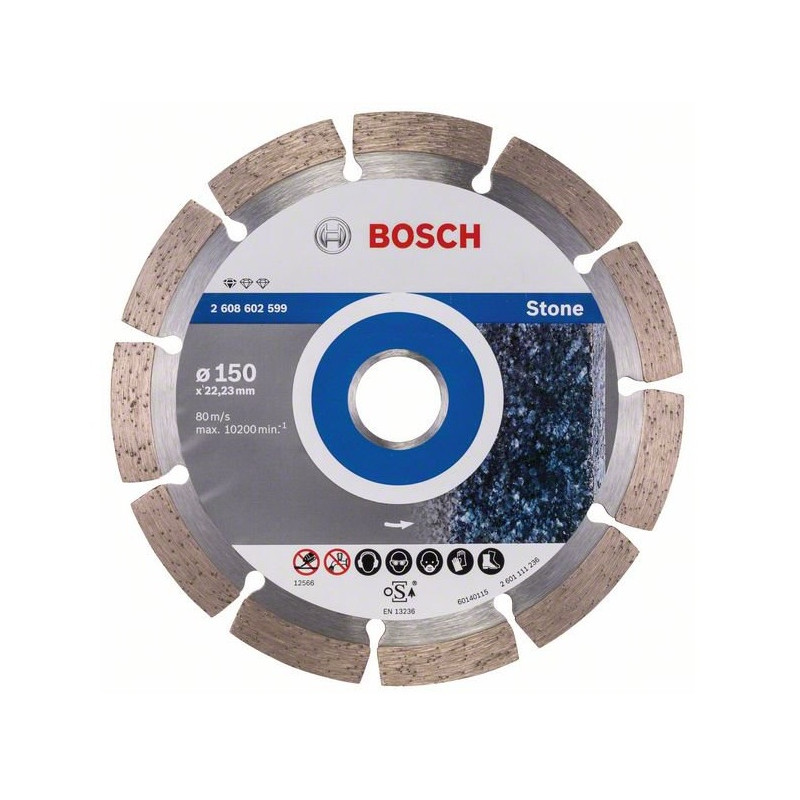 Bosch Professional Disque à tronçonner diamanté Standard for Stone D. 150 x 22,23 mm Kobleo