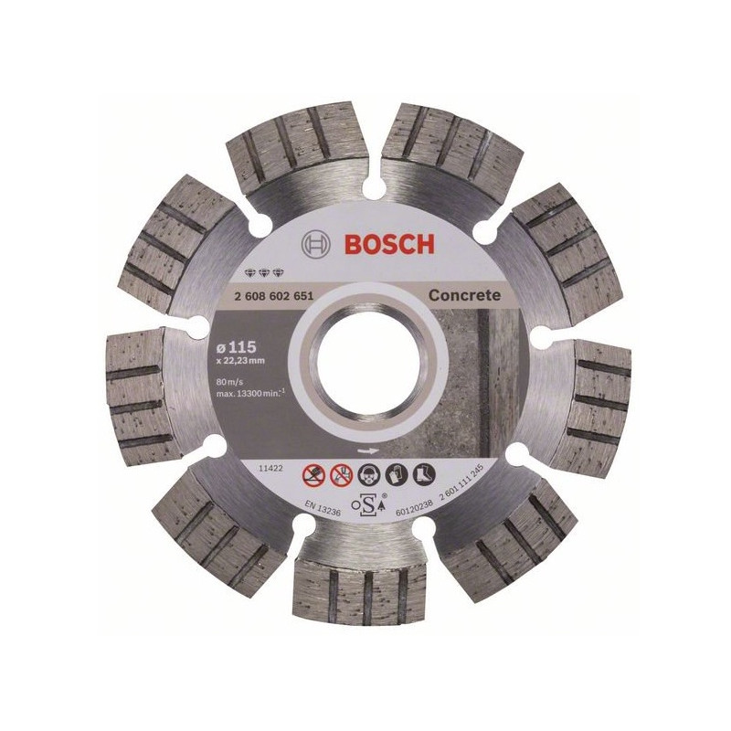 Bosch Disque à tronçonner diamanté Best for Concrete 115 x 22,23mm Kobleo