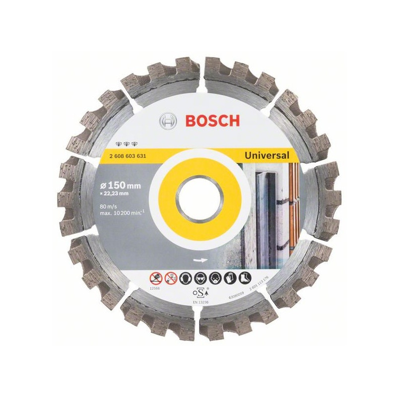 Bosch Disque à tronçonner diamanté Best for Universal D. 150 x 22,23 mm Kobleo
